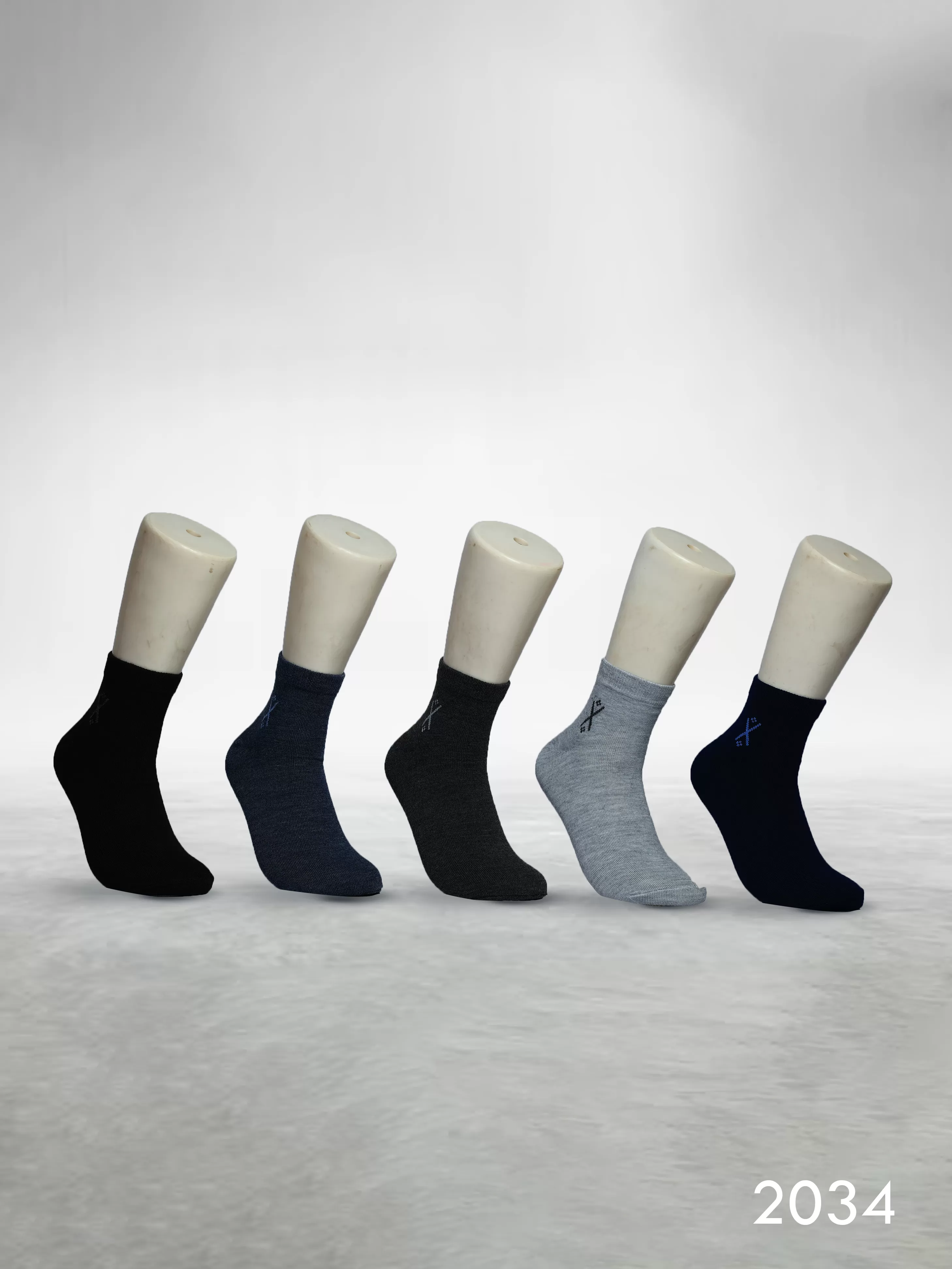 Footies Mens Cotton Rich Socks Ankle pack of 5 (Design)