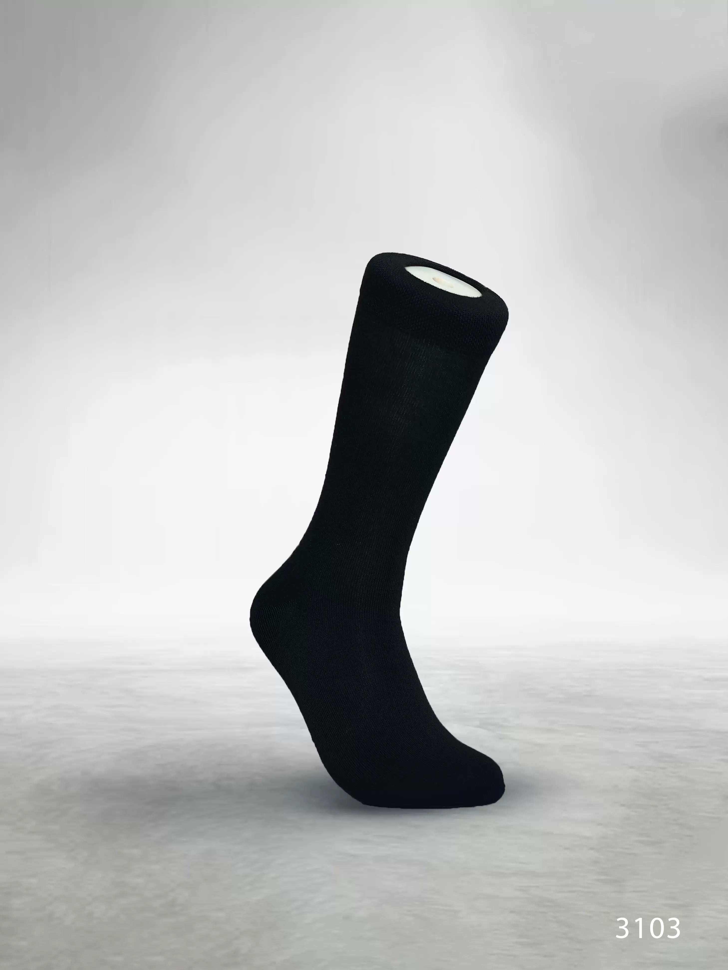 Footies Mens Cotton Rich Socks Crew pack of 5 (Plain Black)