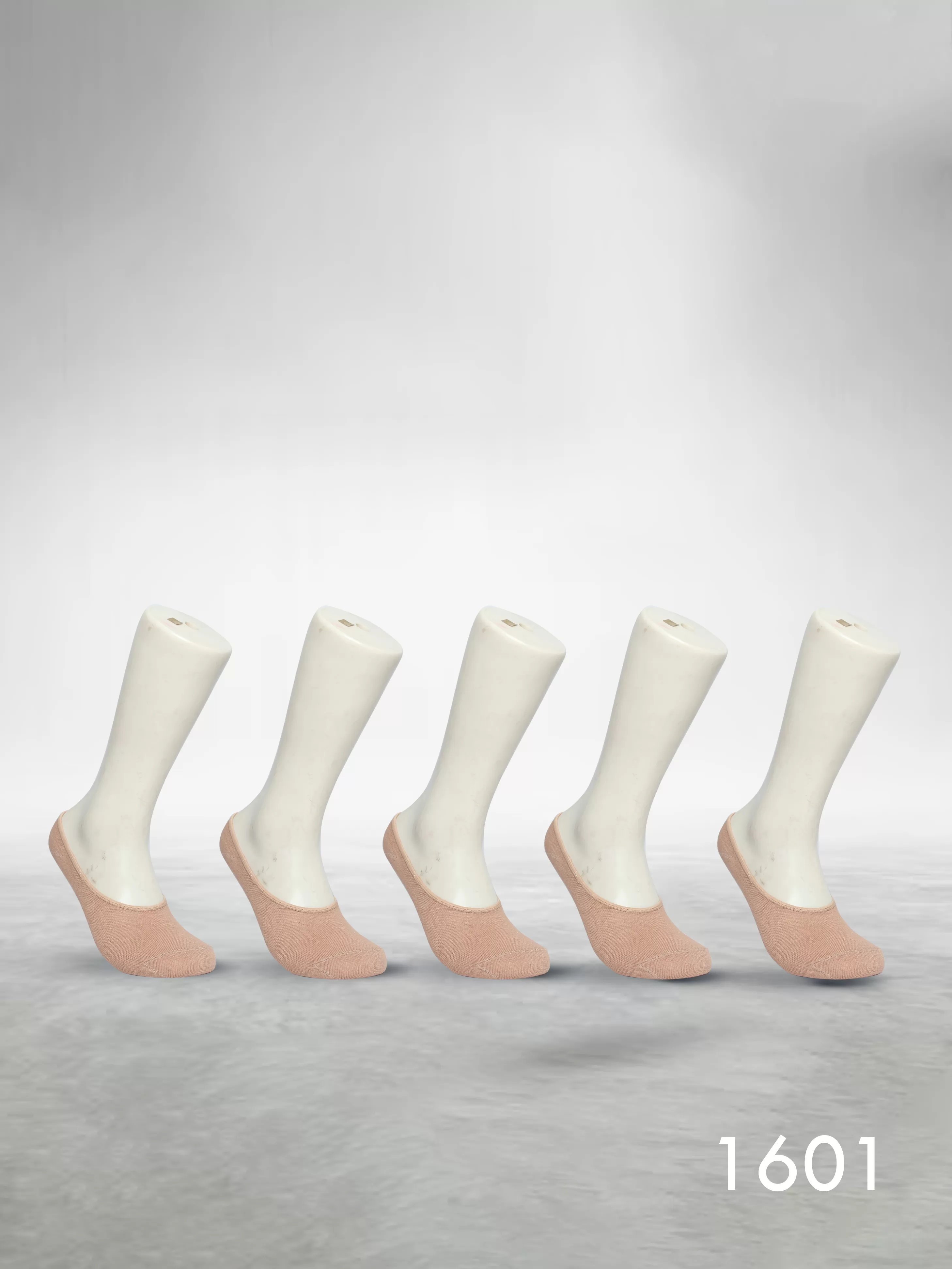 Footies Women fine Cotton Socks Hidden Pack of 5 (skin)