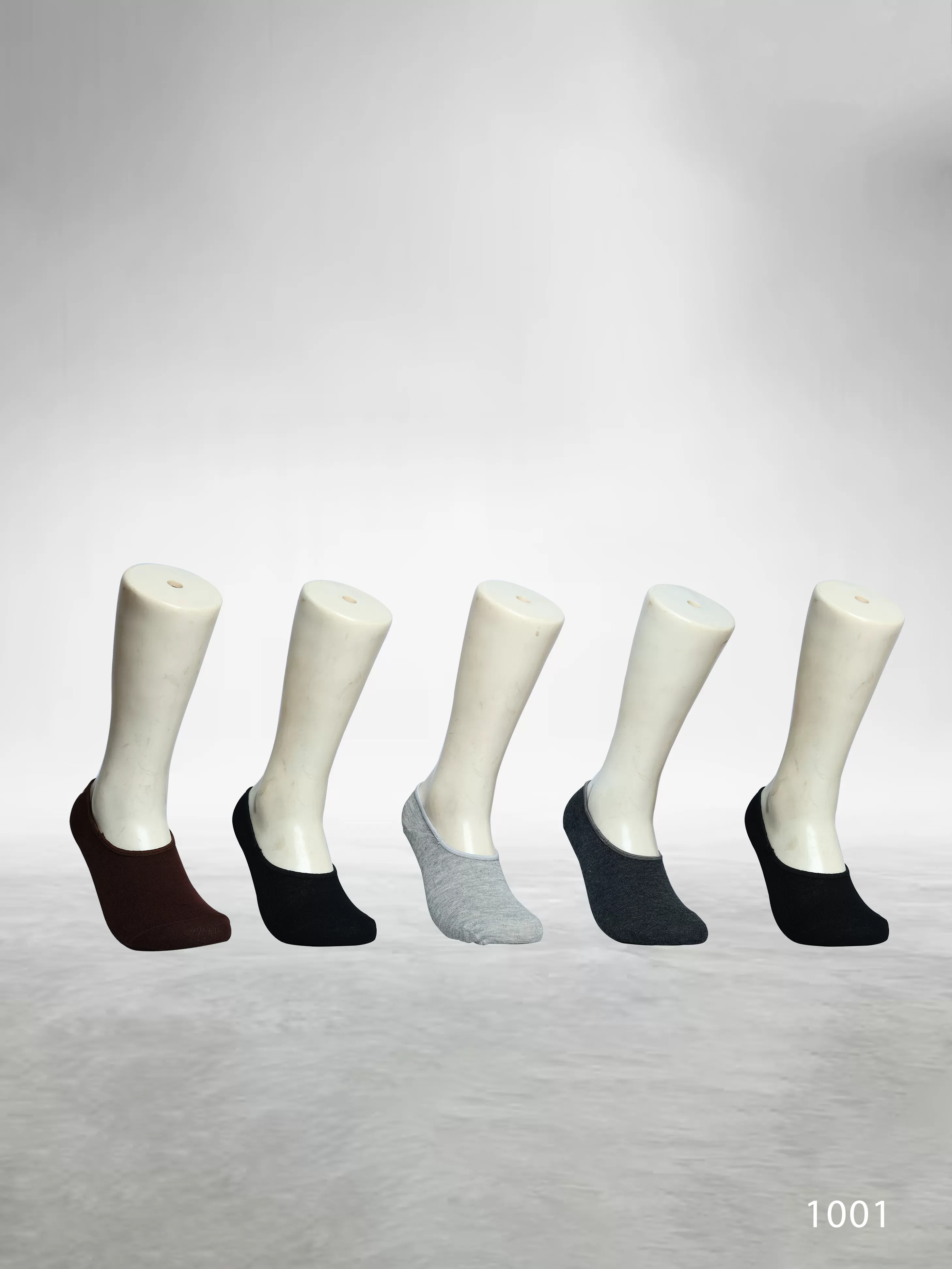 Footies Mens Fine Cotton Socks Hidden pack of 5 (5 Colors ASIT)