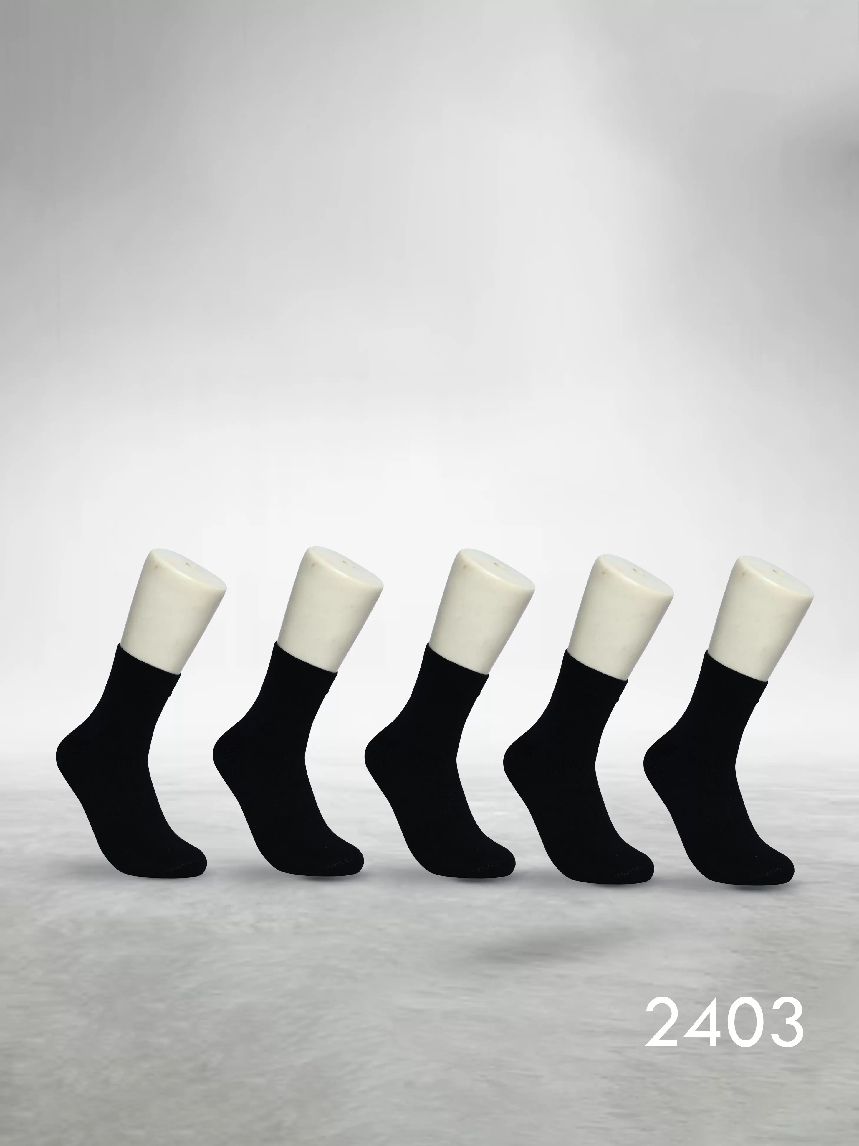 Footies Mens Fine Cotton Socks Ankle pack of 5 (Plain Black)