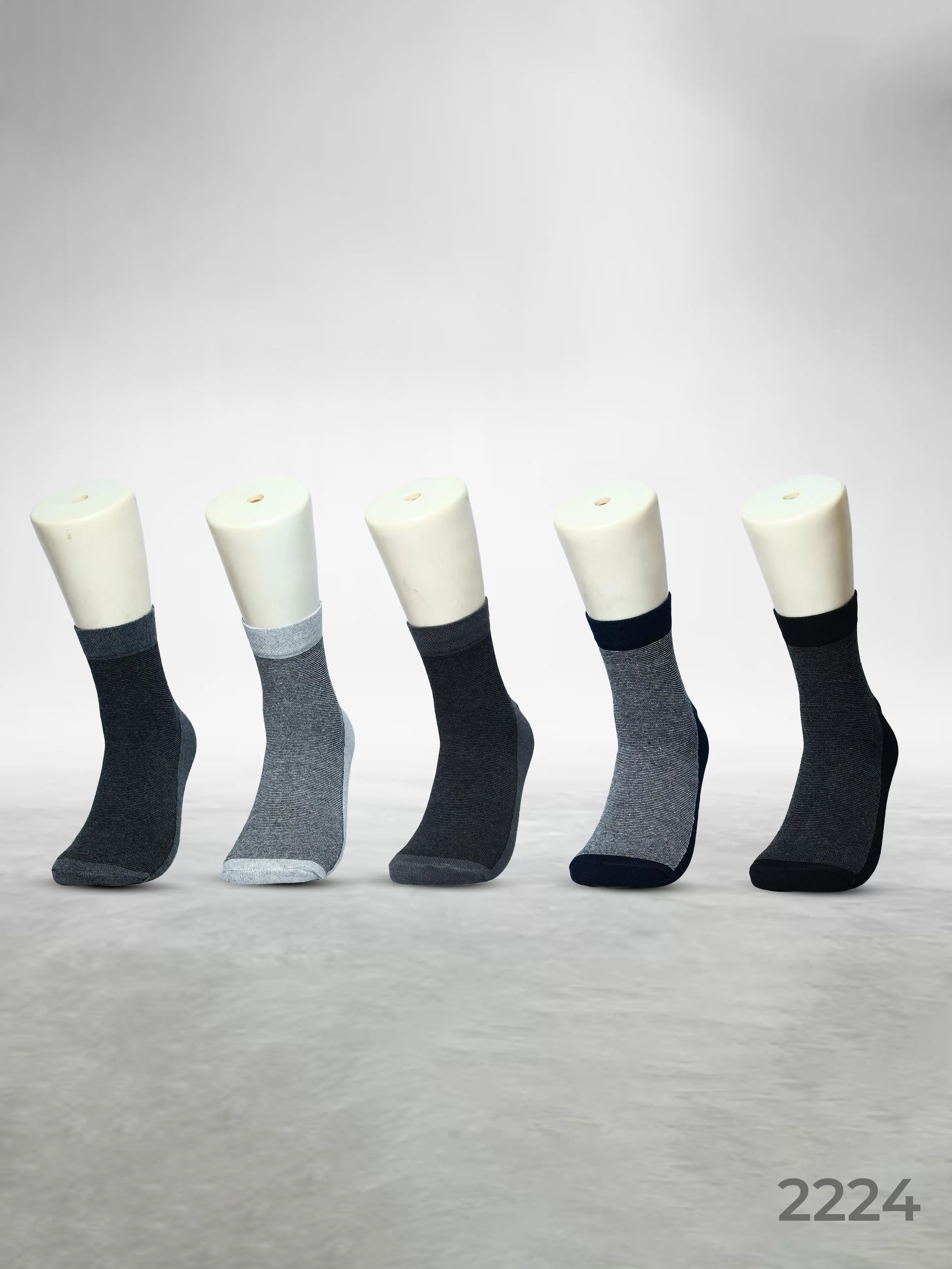 Footies Mens Fine Cotton Socks Ankle pack of 5 (Design)