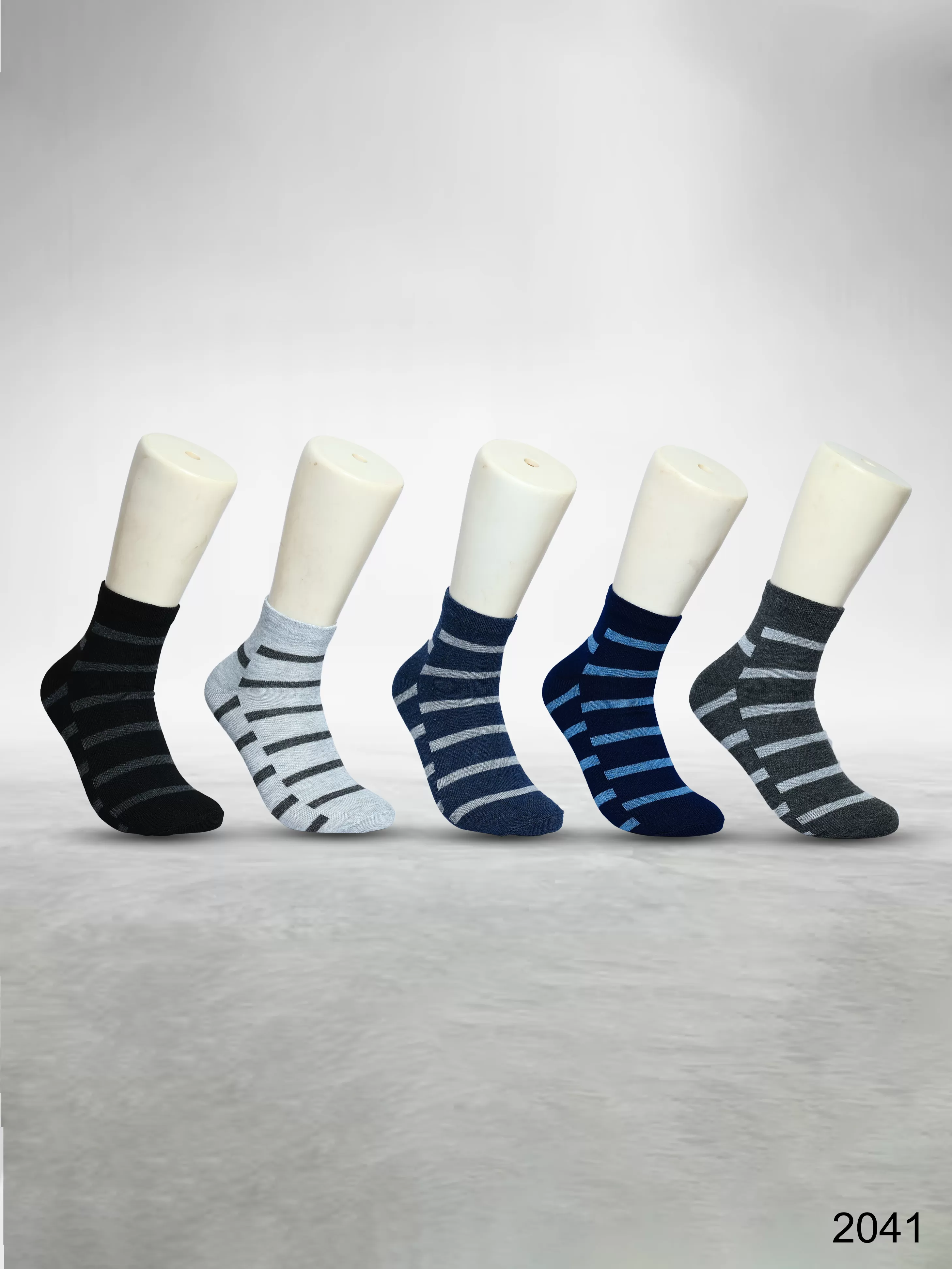 Footies Mens Cotton Rich Socks Ankle pack of 5 (Design)