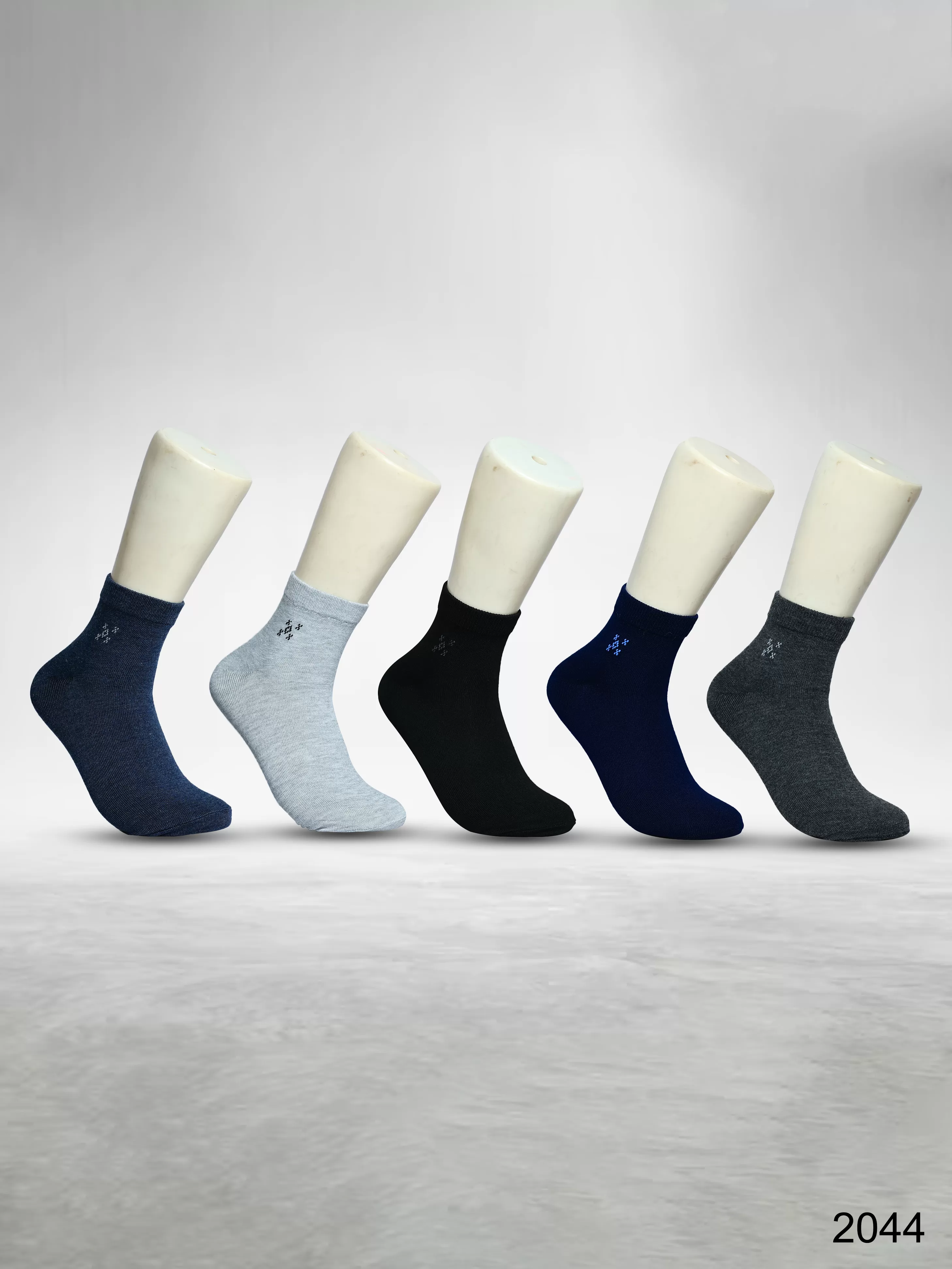 Footies Mens Cotton Rich Socks Ankle pack of 5 (Design)