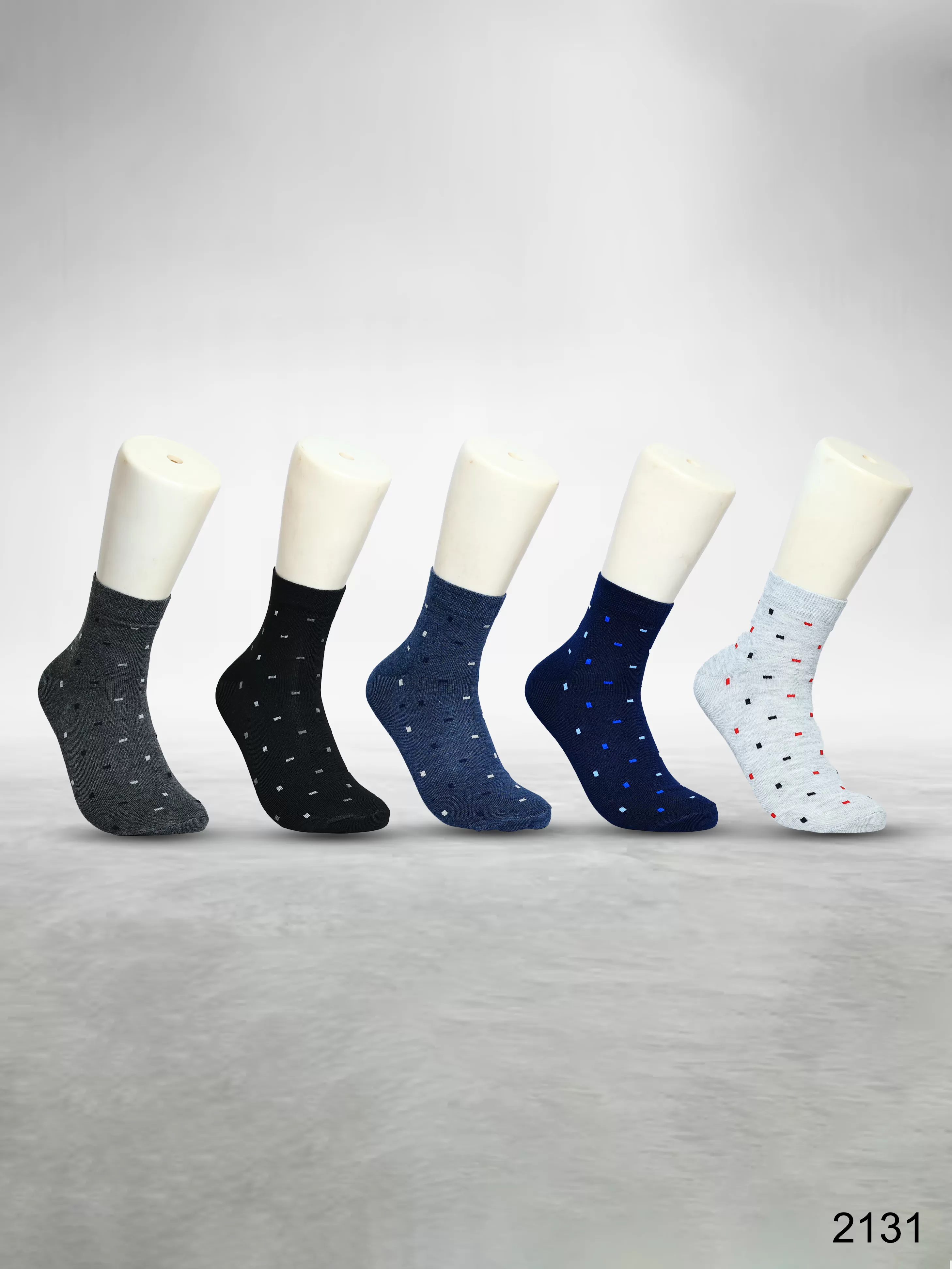 Footies Mens Cotton Rich Socks Ankle pack of 5 (Design)