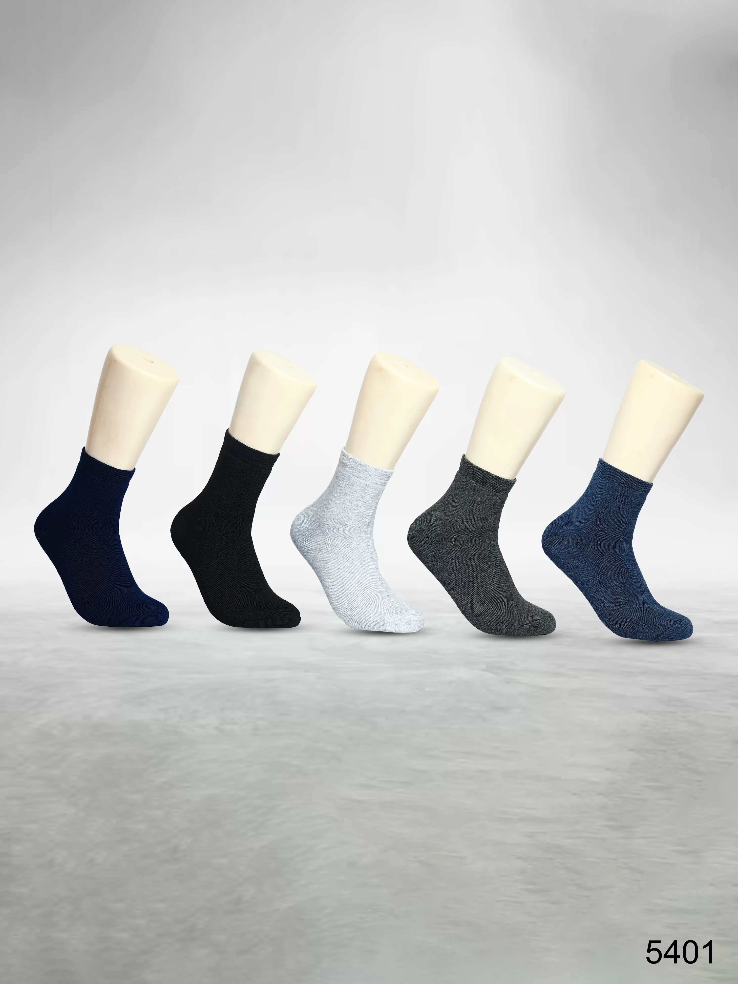 Footies Mens Cotton Rich Socks Terry Ankle pack of 5(Plain Assorted)