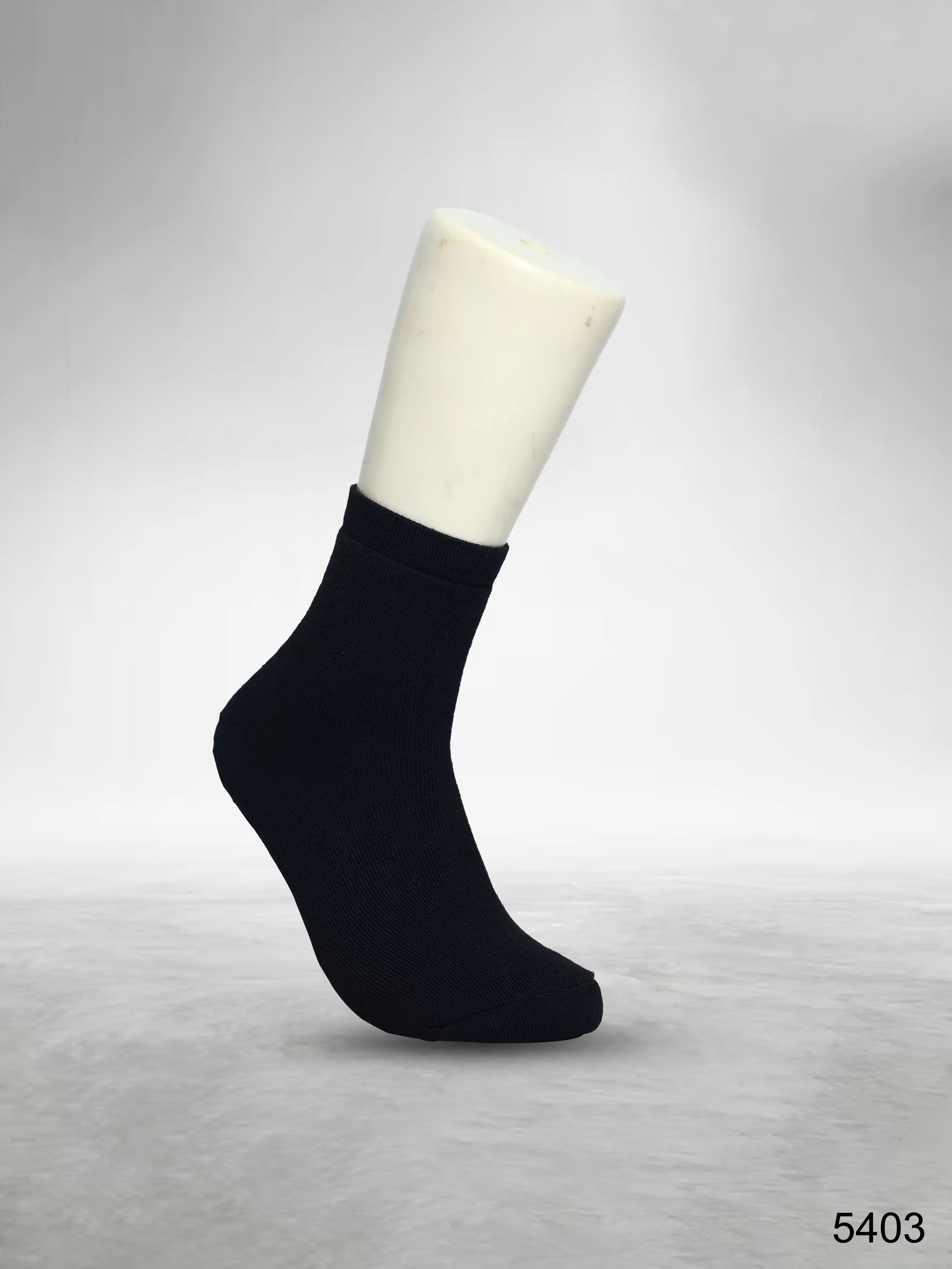 Footies Mens Cotton Rich Socks Terry Ankle pack of 5(Plain Black)