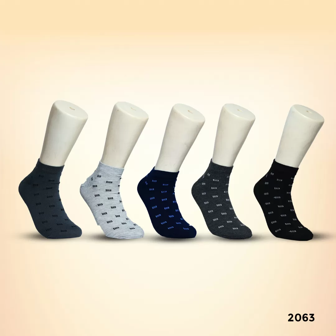 Footies Mens Cotton Rich Socks Sneaker pack of 5 (Design)
