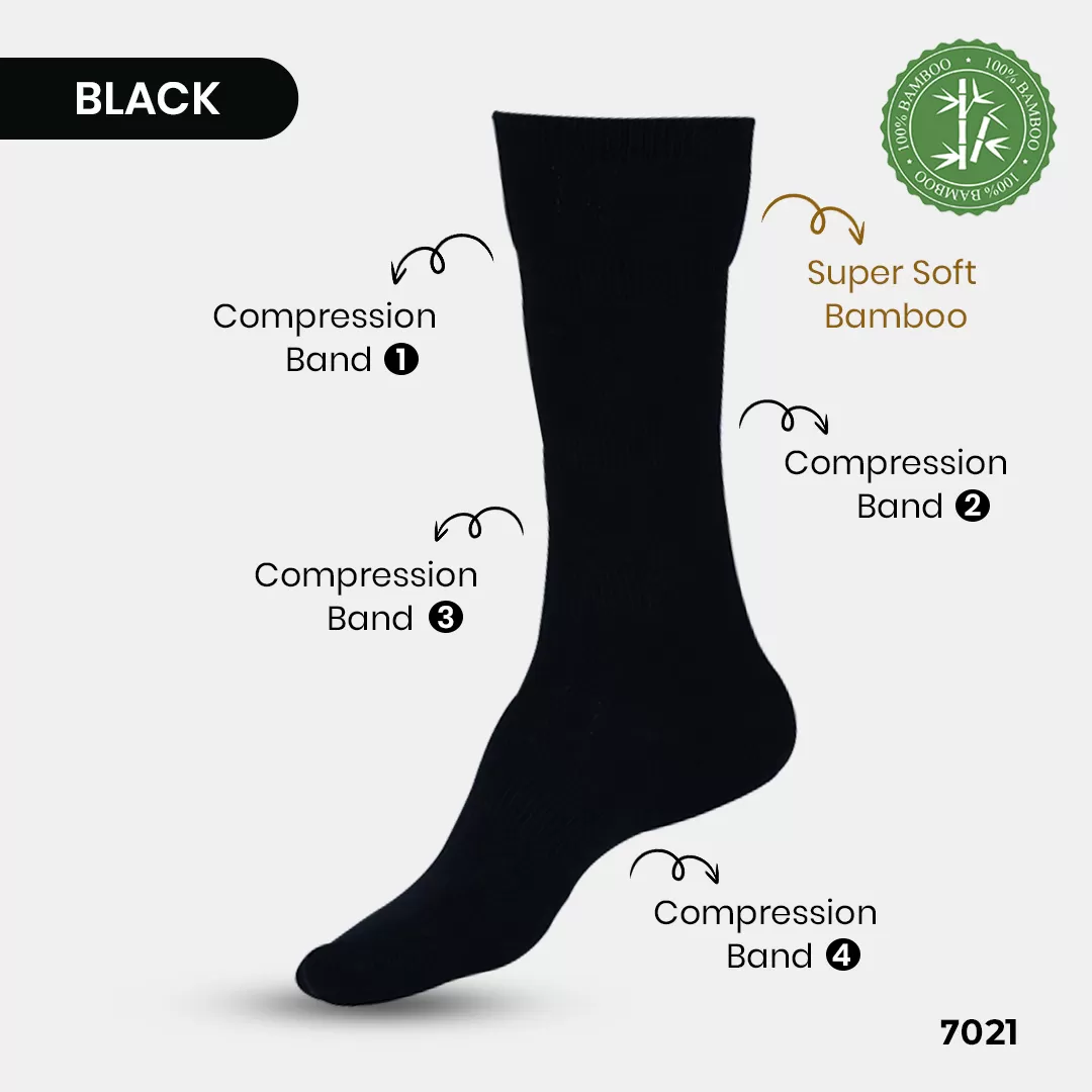 BLACK SOCKS FOR VERICOSE VEINS (LIGHT COMPRESSION ) BAMBOO