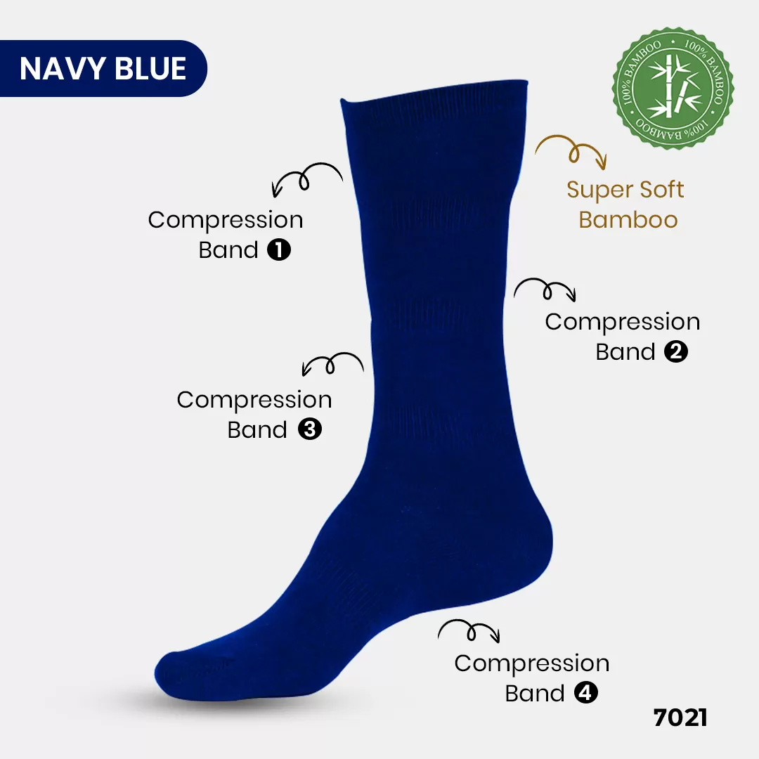NAVY BLUE SOCKS FOR VERICOSE VEINS (LIGHT COMPRESSION ) BAMBOO