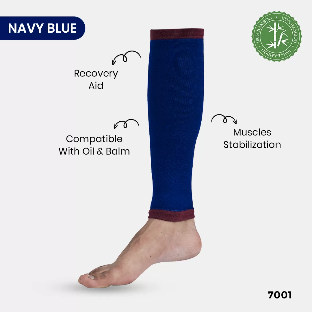 NAVY BLUE CALF SUPPORT FOR VARICOSE VEINS (TIGHT COMPRESSION )
