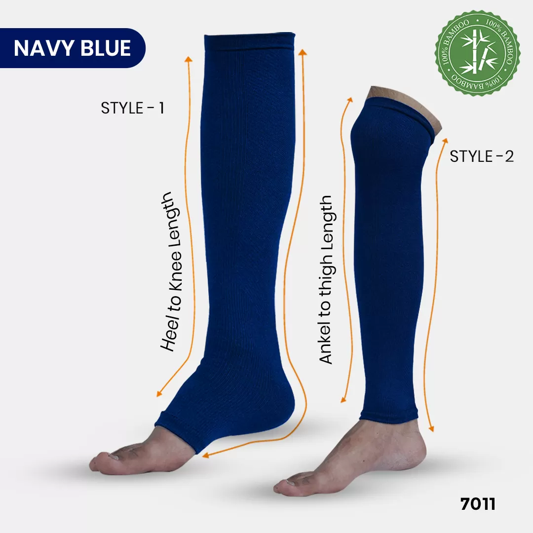 NAVY BLUE HEEL & CALF SUPPORT FOR VARICOSE VEINS (TIGHT COMPRESSION )