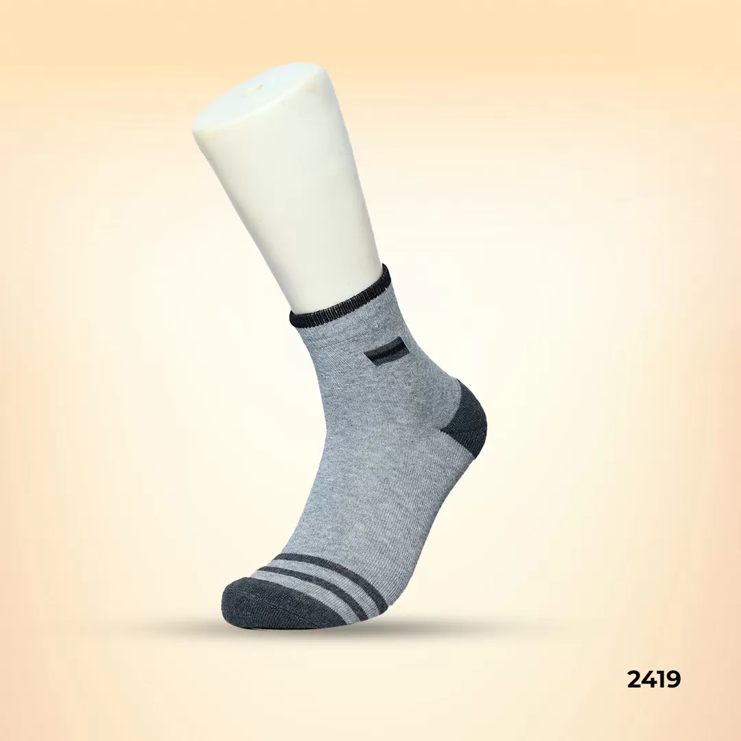 Footies Mens Fine Cotton Socks Ankle pack of 5 (Design)