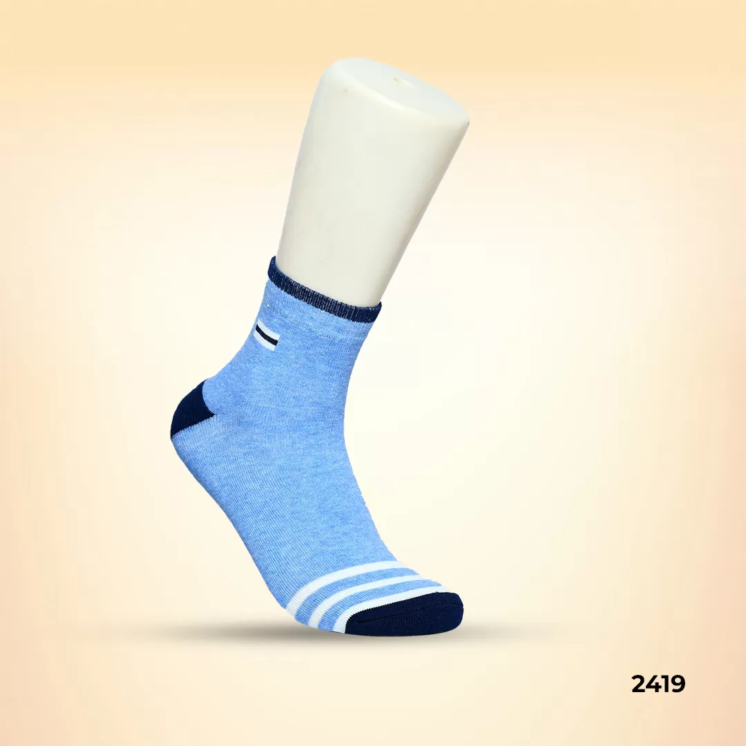 Footies Mens Fine Cotton Socks Ankle pack of 5 (Design)