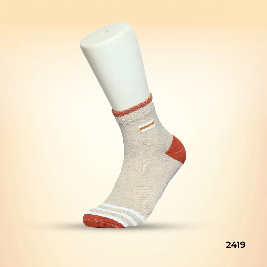 Footies Mens Fine Cotton Socks Ankle pack of 5 (Design)