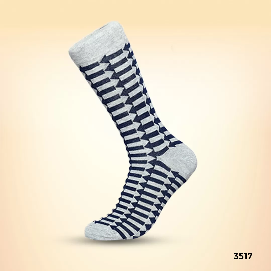 Footies Mens Fine Cotton Socks Crew Pack of 5(Design)