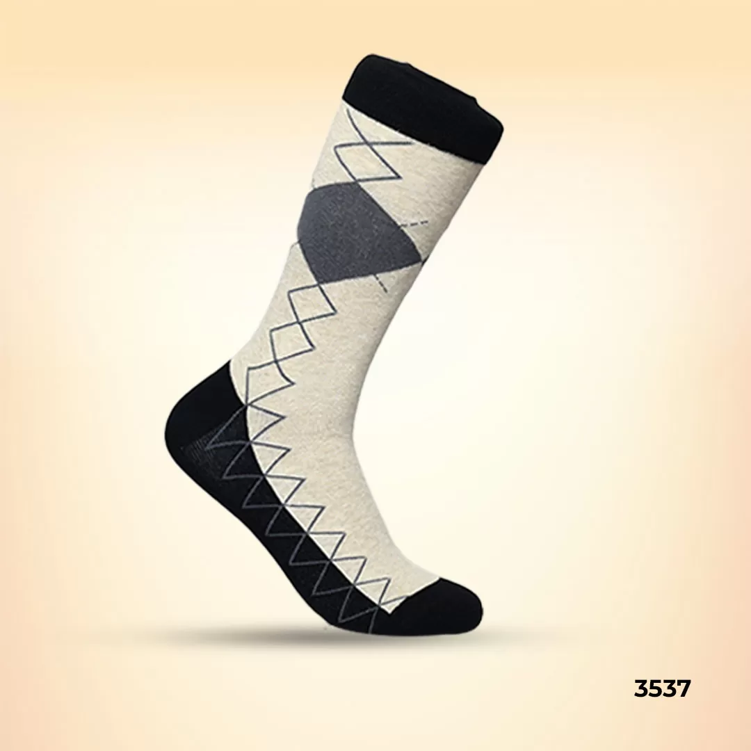 Footies Mens Fine Cotton Socks Crew Pack of 5(Design)