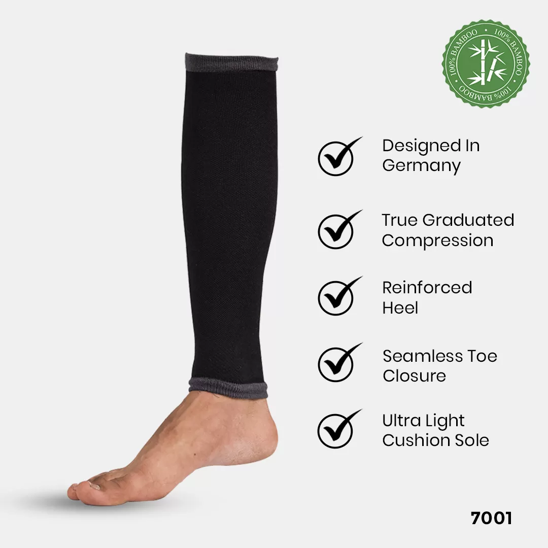 BLACK CALF SUPPORT FOR VARICOSE VEINS (TIGHT COMPRESSION )