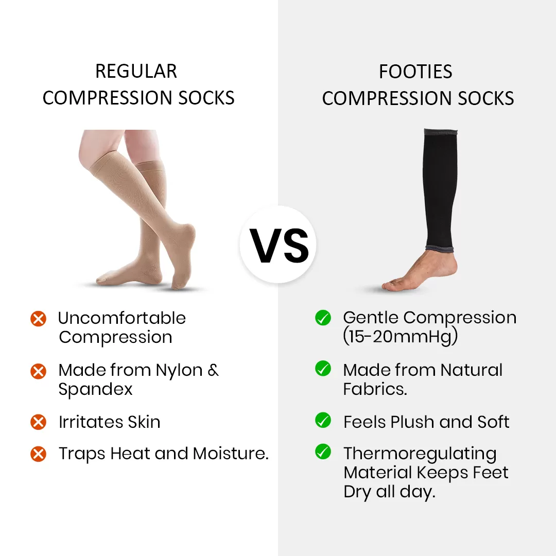 BLACK CALF SUPPORT FOR VARICOSE VEINS (TIGHT COMPRESSION )