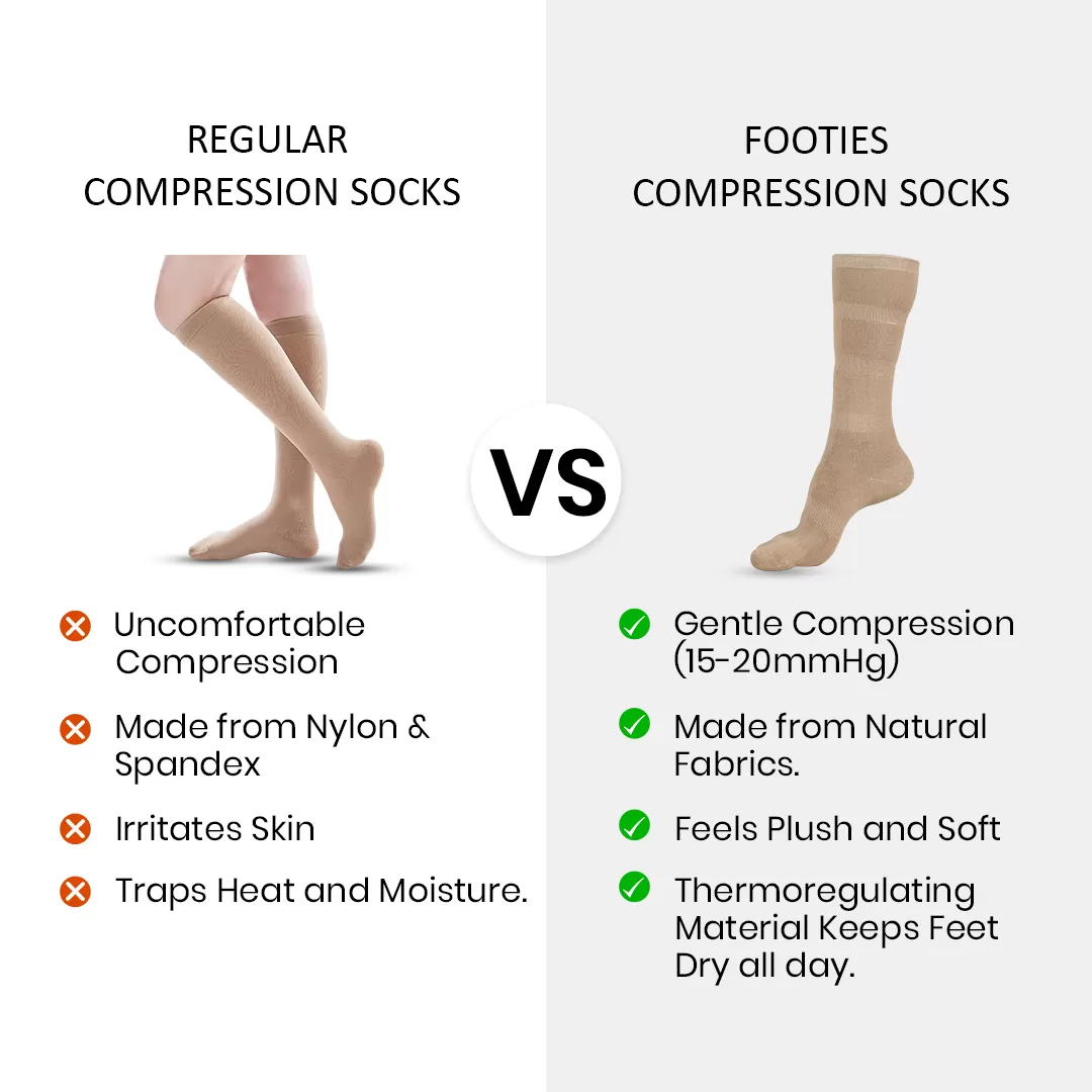SKIN SOCKS FOR VERICOSE VEINS (LIGHT COMPRESSION ) BAMBOO