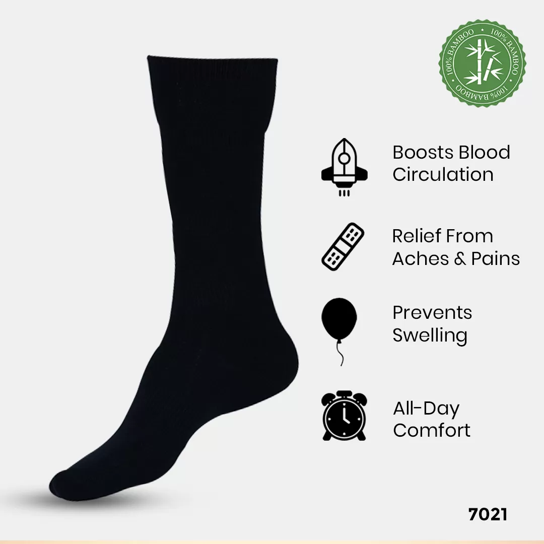 BLACK SOCKS FOR VERICOSE VEINS (LIGHT COMPRESSION ) BAMBOO