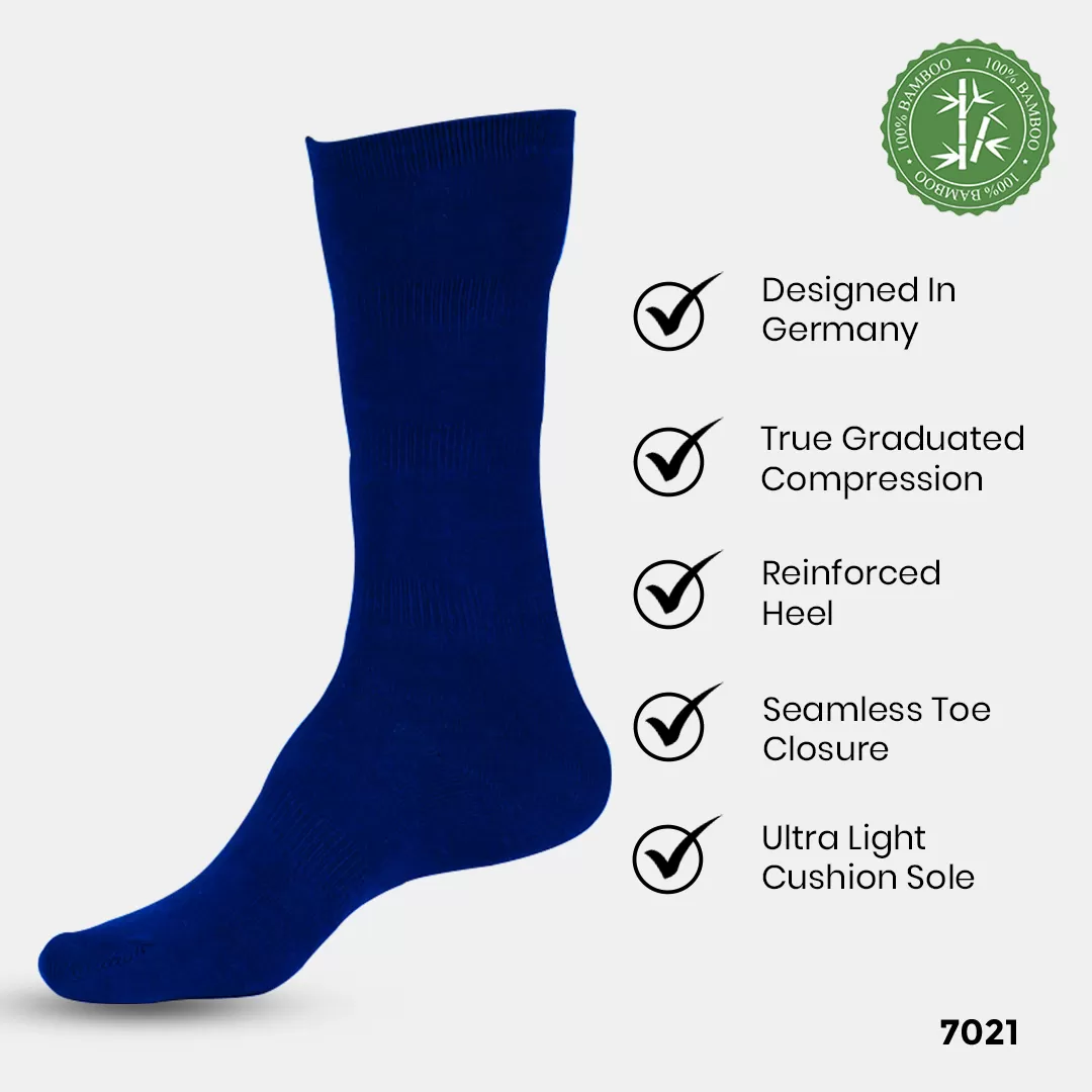 NAVY BLUE SOCKS FOR VERICOSE VEINS (LIGHT COMPRESSION ) BAMBOO