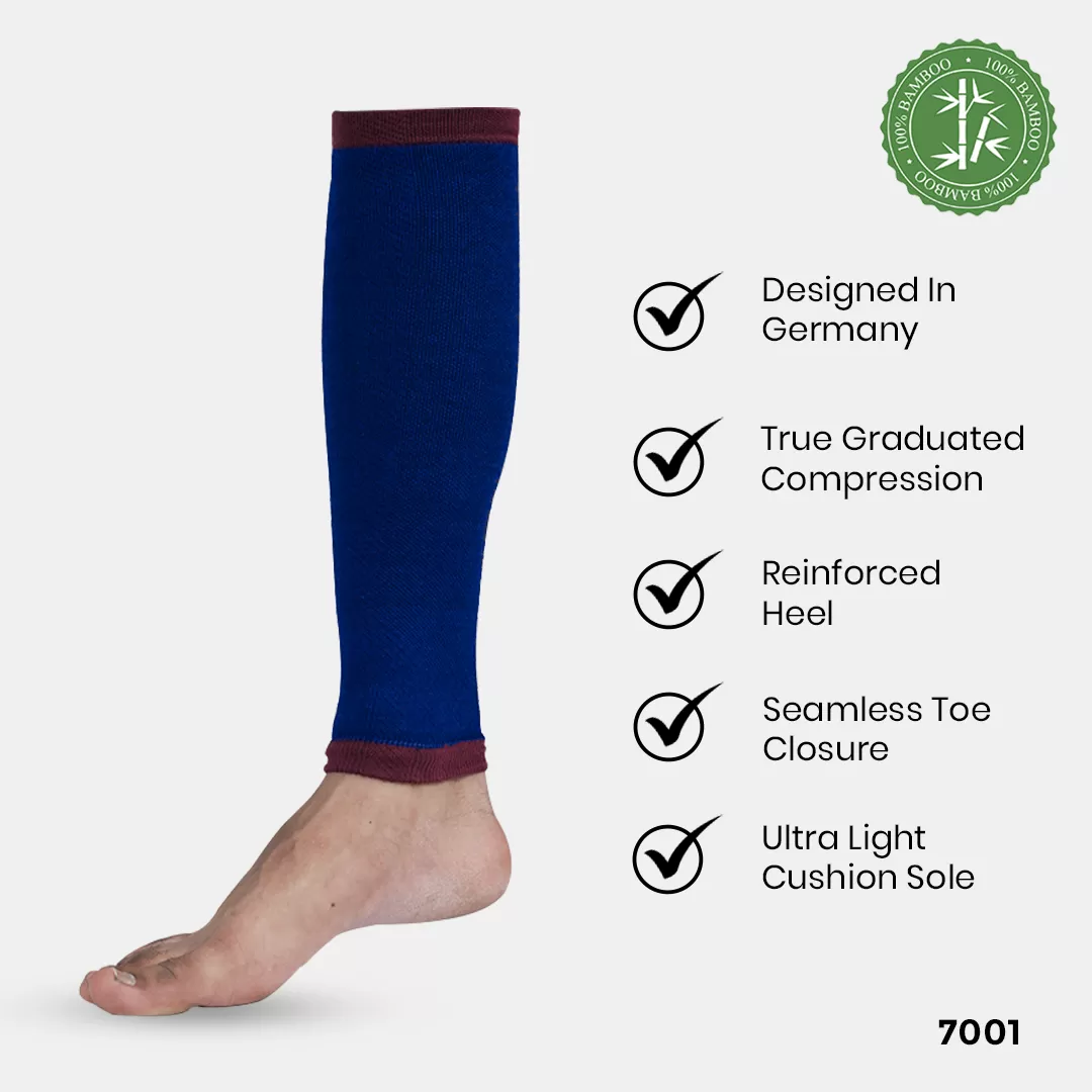 NAVY BLUE CALF SUPPORT FOR VARICOSE VEINS (TIGHT COMPRESSION )